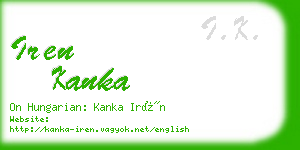 iren kanka business card